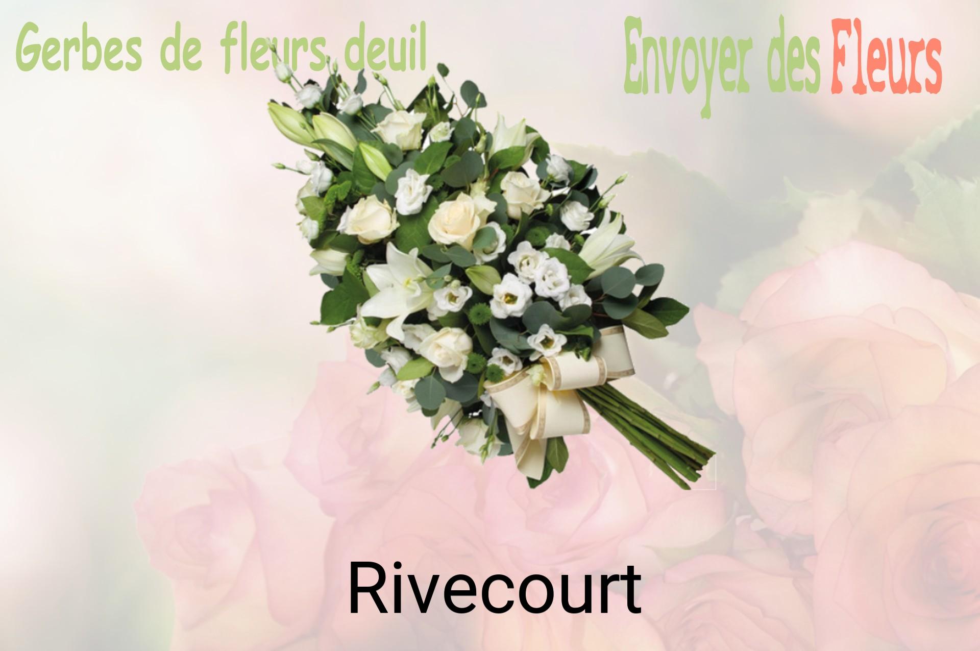 Gerbe de fleurs de deuil livrée à Rivecourt